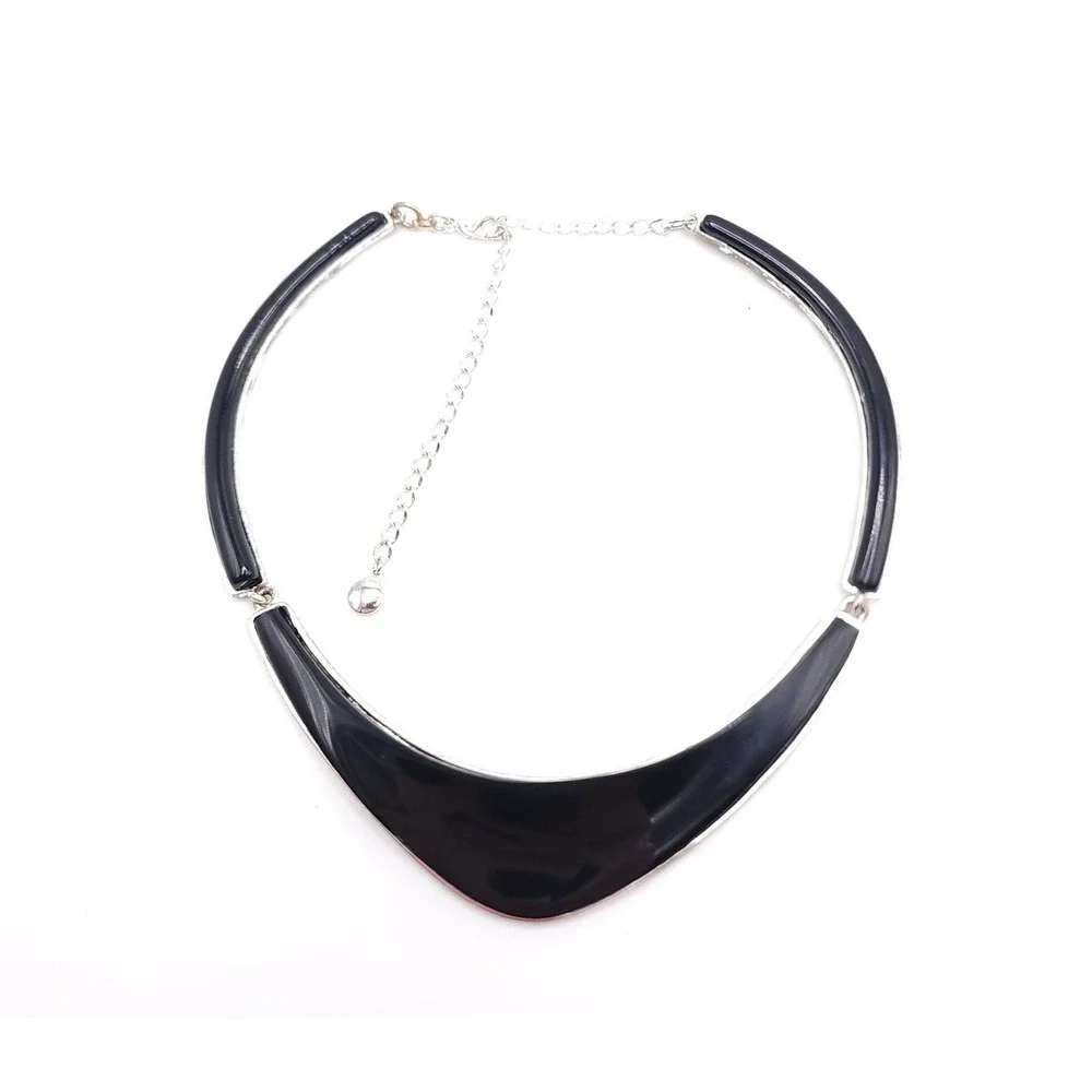 Liz Claiborne Black Collar Choker‎ Necklace